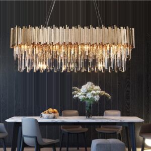 Home Natasha Modern Classic Crystal Chandelier For Dining Room