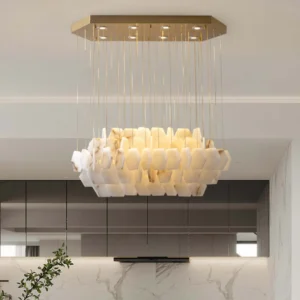 Home noes alabaster modern chandelier